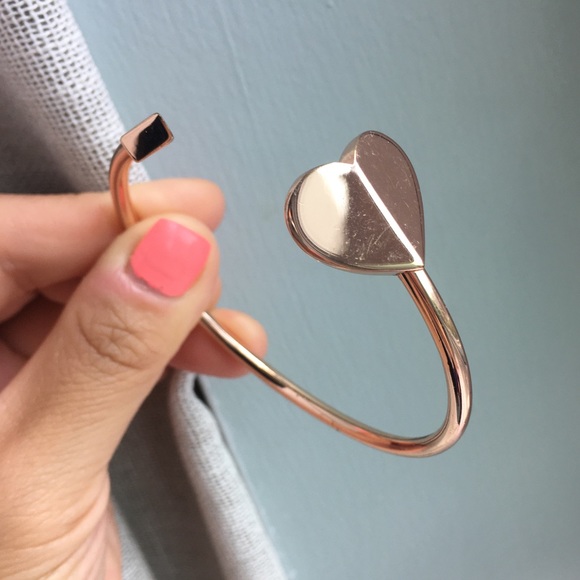 kate spade Heritage Metal Spade Rose Gold Flex Cuff Bracelet - Picture 2 of 10